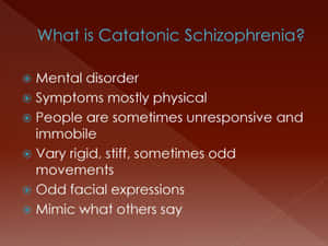Caption: A Profound Illustration Of Catatonic Schizophrenia. Wallpaper