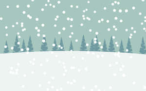 Caption: An Idyllic Winter Landscape Wallpaper