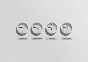 Caption: Authentic Country Time Clock In A Scenic Landscape Wallpaper