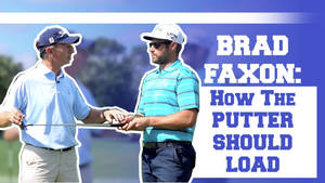 Caption: Brad Faxon Exhibits Full Power During A Golf Tournament Wallpaper