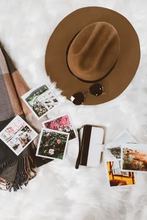 Caption: Captivating Moments Captured In Trendy Instant Photos Wallpaper