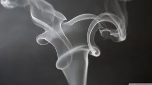 Caption: Captivating Swirls Of White Smoke Wallpaper