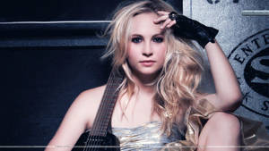 Caption: Caroline Forbes Rocker Chic Look Wallpaper