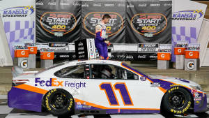 Caption: Denny Hamlin's Speed Demon On Display Wallpaper