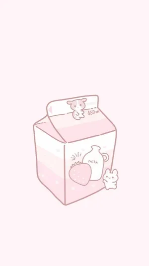 Caption: Dreamy Pink Kawaii Wonderland Wallpaper
