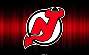 Caption: Emblematic Logo Of New Jersey Devils Hockey Team Wallpaper