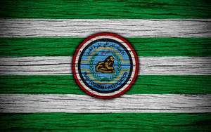 Caption: Enthusiasm And Dedication — The Iraq Football Association Stripes Wallpaper