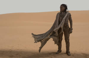 Caption: Epic Desert Landscape In Dune Movie Wallpaper