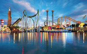 Caption: Exciting Roller Coaster Ride At Disneyland Orlando. Wallpaper