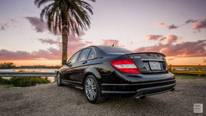 Caption: Exquisite Elegance: Mercedes Benz C300 Wallpaper