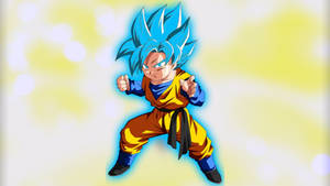 Caption: Fierce Super Saiyan Goten Unleashing Power Wallpaper