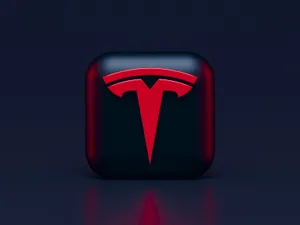 Caption: Fine Art Display - Tesla Logo In 4k Wallpaper