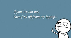 Caption: Funny Middle Finger Lock Screen Image Wallpaper