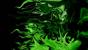 Caption: Green Fire Blooming From Hemp Leaf Wallpaper