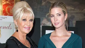 Caption: Ivana Trump Posing With Her Daughter Ivanka Trump Wallpaper