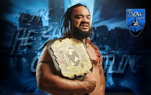 Caption: Jacob Fatu, The Mlw World Heavyweight Champion In Action Wallpaper