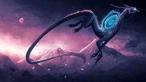 Caption: Majestic Galaxy Dragon Illuminating The Universe Wallpaper