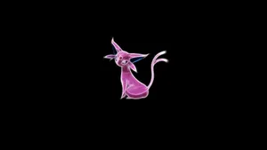 Caption: Majestic Glowing Magenta Espeon Wallpaper