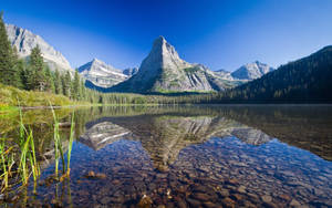 Caption: Majestic Montana Mountain Wallpaper