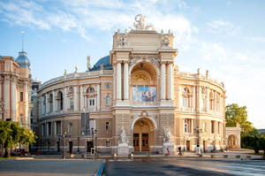 Caption: Majestic Opera House In Ukraine Wallpaper