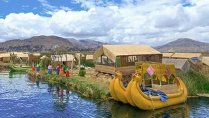 Caption: Majestic Sunrise Over Lake Titicaca Wallpaper