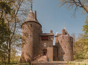 Caption: Majestic View Of Cardiff Castle Wallpaper