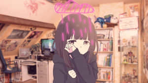 Caption: Menhera Chan - The Cute And Dark Mascot Wallpaper