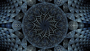 Caption: Mesmerizing Spiral Fractal Design Wallpaper