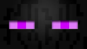Caption: Mysterious Enderman Lurking Under The Moonlight In Minecraft. Wallpaper