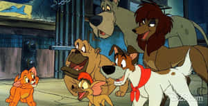 Caption: Oliver And Friends On An Adventure Wallpaper