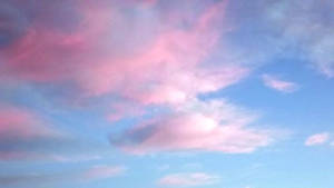 Caption: Pastel Blue And Pink Fusion Skies Wallpaper