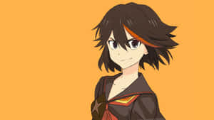 Caption: Ryuko Matoi In A Powerful Stance, Ready For Battle Wallpaper