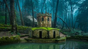Caption: Scenic Valley Of The Lakes, Sintra, Portugal Wallpaper
