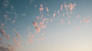 Caption: Serenity In Sky: The Aesthetic Of Pink Clouds Wallpaper