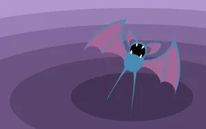 Caption: Shimmering Zubat In Twilight Hues Wallpaper