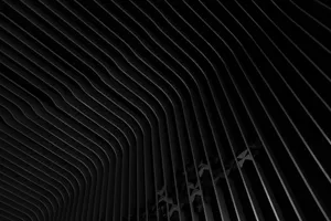 Caption: Sleek Black Abstract Metallic Stripes Wallpaper