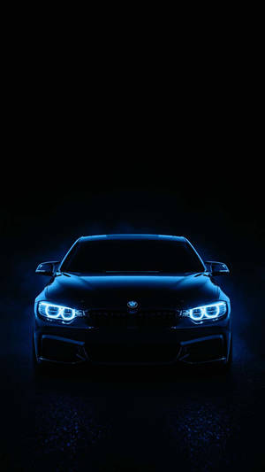 Caption: Sleek Black Bm4 Gt4 Iphone Car On Motion Wallpaper