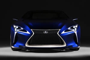 Caption: Sleek Blue Lexus Lf-lc Concept Car Wallpaper