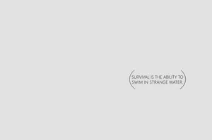 Caption: Sleek Minimalist Tablet Showcasing A Survival Quote Wallpaper