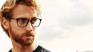 Caption: Sophisticated Salvatore Ferragamo Black Eyeglasses Wallpaper