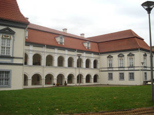 Caption: Striking Facade Of Radvila Palace, Vilnius Wallpaper