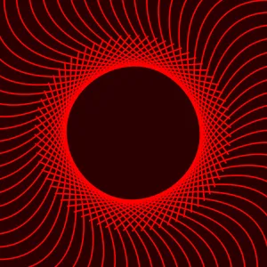 Caption: Striking Red Pfp Against A Vivid Backdrop. Wallpaper