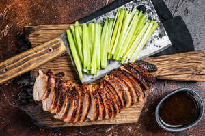 Caption: Succulent Roasted Peking Duck Wallpaper