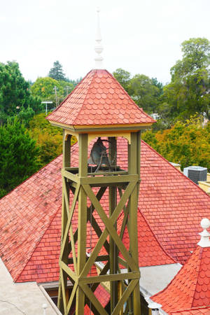 Caption: The Iconic Bell Tower Of Winchester Mystery House Wallpaper