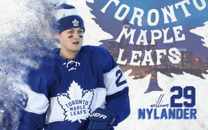 Caption: William Nylander, A Star On Ice Wallpaper