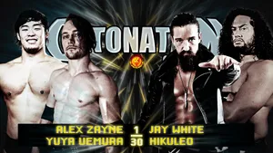 Caption: Wrestler Jay White In Njpw Tag Team Match Wallpaper