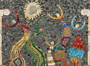 Captivating Ancient Mosaic Art Wallpaper