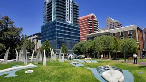 Captivating Architecture Of Adelaide's Hindmarsh Fishbone Structure Wallpaper