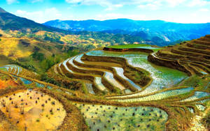 Captivating Banaue Rice Terraces Of Batad, Philippines Wallpaper