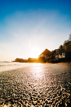 Captivating Coastal View: El Salvador's Beach Paradise Wallpaper